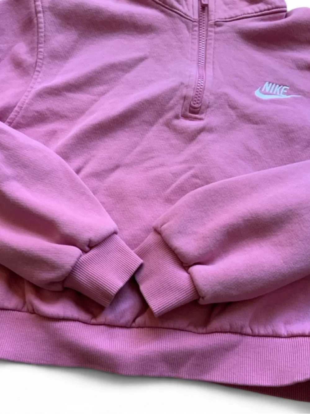 Nike Cropped Quarter-Zip Pullover Sweatshirt Girls Large